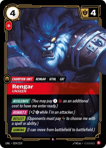 Image for Rengar - Unseen (024/219) (UNL) - Riftbound: League of Legends Trading Card Game