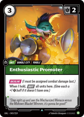 Image for Enthusiastic Promoter (043/219) (UNL) - Riftbound: League of Legends Trading Card Game