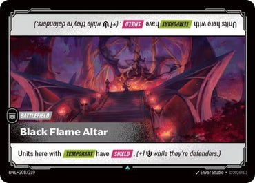 Image for Black Flame Altar (208/219) (UNL) - Riftbound: League of Legends Trading Card Game