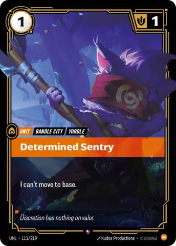 Image for Determined Sentry (111/219) (UNL) - Riftbound: League of Legends Trading Card Game