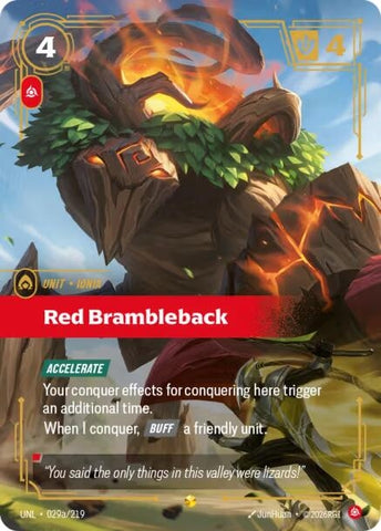 Image for Red Brambleback (Alternate Art) (029a/219) (UNL) - Riftbound: League of Legends Trading Card Game