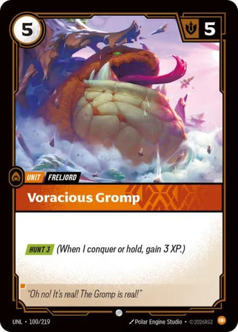 Image for Voracious Gromp (100/219) (UNL) - Riftbound: League of Legends Trading Card Game