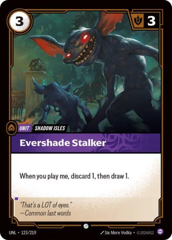 Image for Evershade Stalker (123/219) (UNL) - Riftbound: League of Legends Trading Card Game