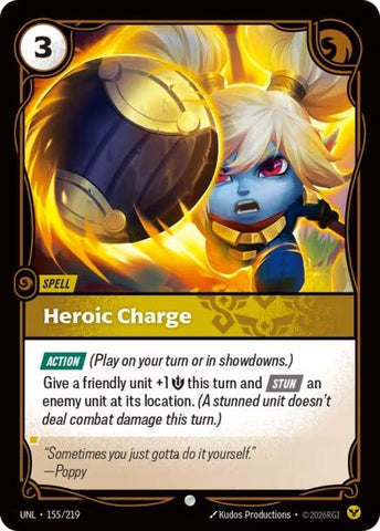 Image for Heroic Charge (155/219) (UNL) - Riftbound: League of Legends Trading Card Game