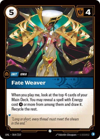 Image for Fate Weaver (064/219) (UNL) - Riftbound: League of Legends Trading Card Game