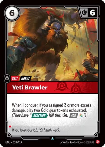 Image for Yeti Brawler (018/219) (UNL) - Riftbound: League of Legends Trading Card Game