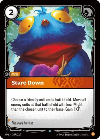 Image for Stare Down (107/219) (UNL) - Riftbound: League of Legends Trading Card Game