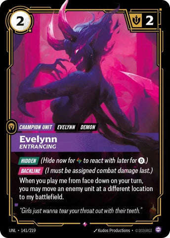 Image for Evelynn - Entrancing (141/219) (UNL) - Riftbound: League of Legends Trading Card Game