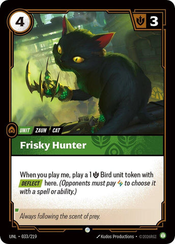 Image for Frisky Hunter (033/219) (UNL) - Riftbound: League of Legends Trading Card Game