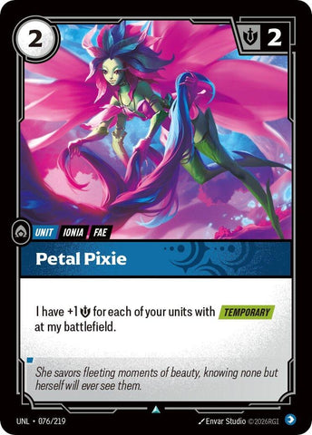 Image for Petal Pixie (076/219) (UNL) - Riftbound: League of Legends Trading Card Game