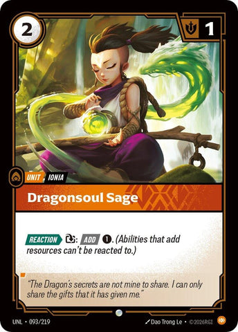 Image for Dragonsoul Sage (093/219) (UNL) - Riftbound: League of Legends Trading Card Game