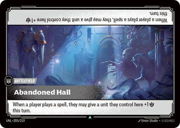 Image for Abandoned Hall (205/219) (UNL) - Riftbound: League of Legends Trading Card Game