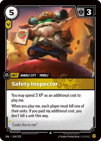 Image for Safety Inspector (164/219) (UNL) - Riftbound: League of Legends Trading Card Game