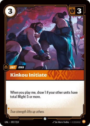 Image for Kinkou Initiate (097/219) (UNL) - Riftbound: League of Legends Trading Card Game