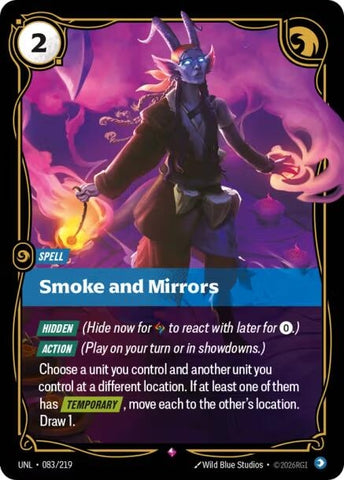 Image for Smoke and Mirrors (083/219) (UNL) - Riftbound: League of Legends Trading Card Game
