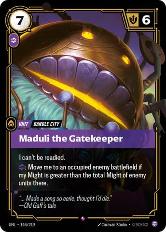 Image for Maduli the Gatekeeper (144/219) (UNL) - Riftbound: League of Legends Trading Card Game