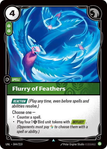 Image for Flurry of Feathers (044/219) (UNL) - Riftbound: League of Legends Trading Card Game