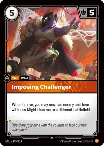 Image for Imposing Challenger (105/219) (UNL) - Riftbound: League of Legends Trading Card Game
