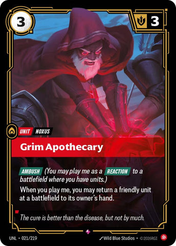 Image for Grim Apothecary (021/219) (UNL) - Riftbound: League of Legends Trading Card Game