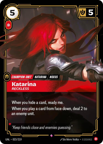 Image for Katarina - Reckless (023/219) (UNL) - Riftbound: League of Legends Trading Card Game