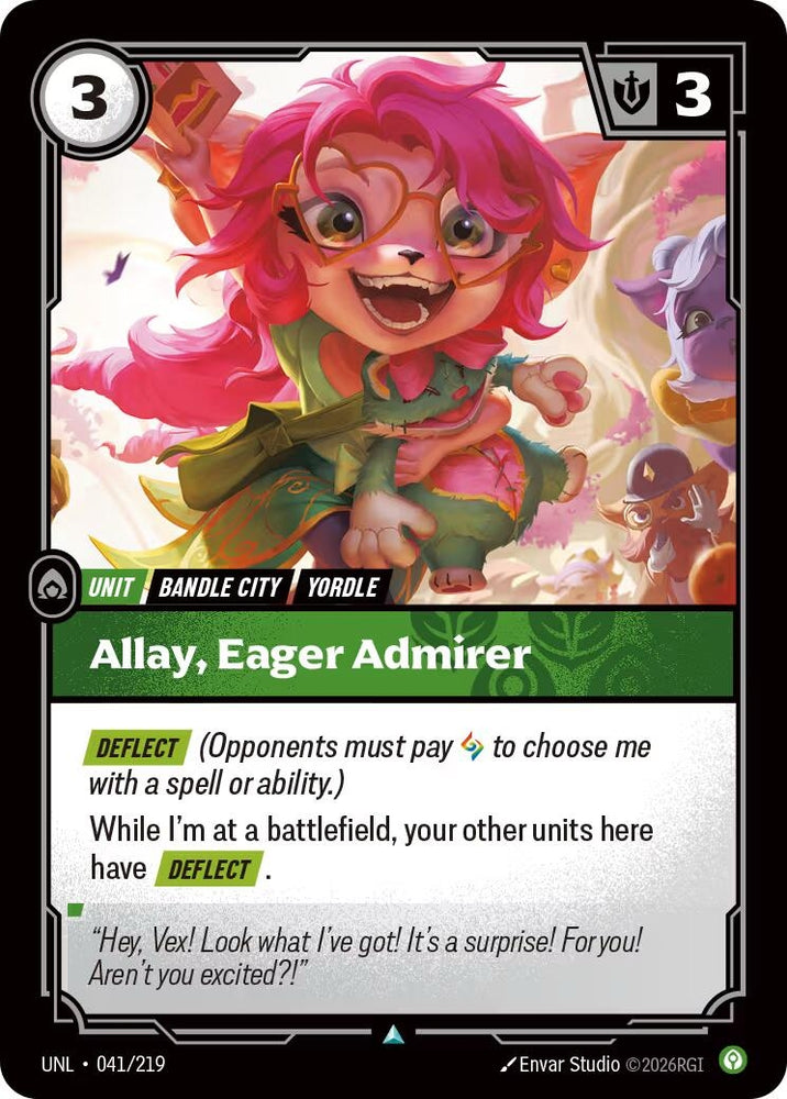 Image for Allay, Eager Admirer (041/219) (UNL) - Riftbound: League of Legends Trading Card Game