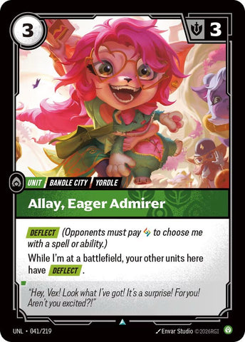 Image for Allay, Eager Admirer (041/219) (UNL) - Riftbound: League of Legends Trading Card Game