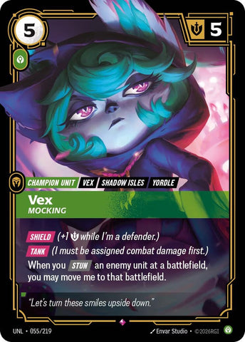 Image for Vex - Mocking (055/219) (UNL) - Riftbound: League of Legends Trading Card Game