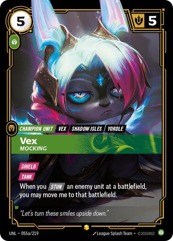 Image for Vex - Mocking (Alternate Art) (055a/219) (UNL) - Riftbound: League of Legends Trading Card Game