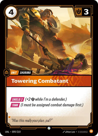 Image for Towering Combatant (099/219) (UNL) - Riftbound: League of Legends Trading Card Game