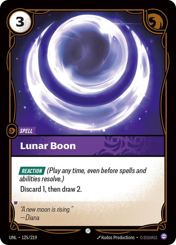 Image for Lunar Boon (125/219) (UNL) - Riftbound: League of Legends Trading Card Game