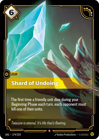 Image for Shard of Undoing (174/219) (UNL) - Riftbound: League of Legends Trading Card Game
