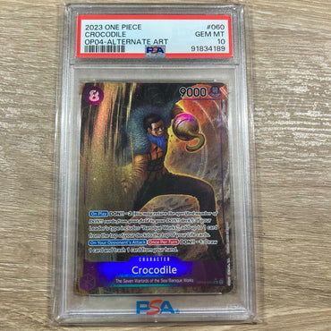 Crocodile - (Alternate Art) - Super Rare - OP04-060 - Foil PSA 10 (91834189) Graded Card