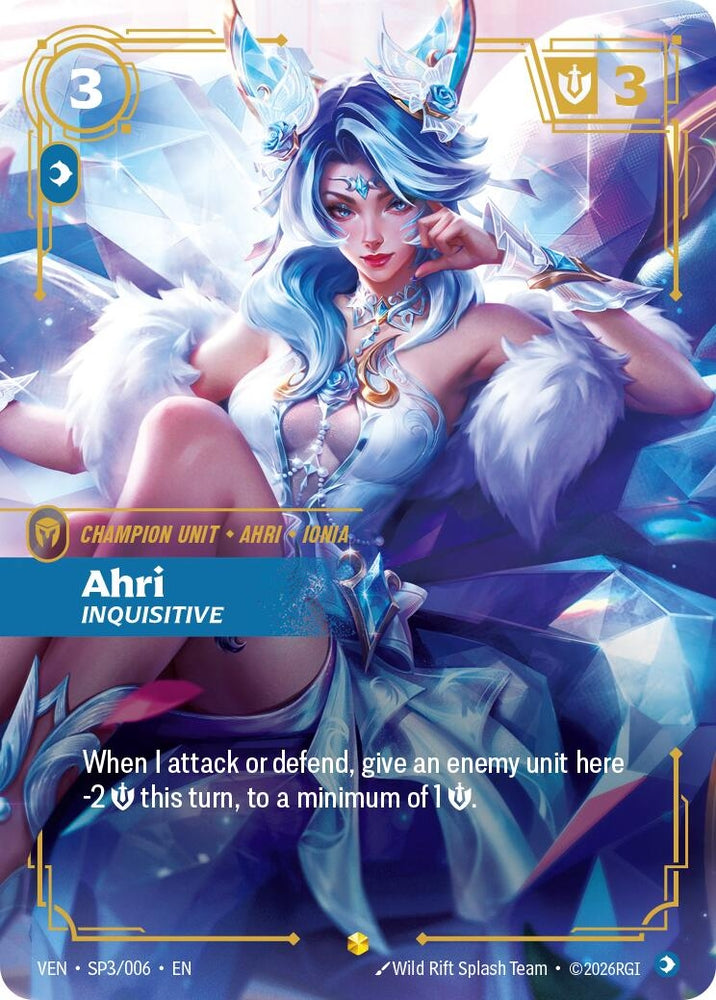 Image for Ahri, Inquisitive (SP3/006) (VEN) - Riftbound: League of Legends Trading Card Game