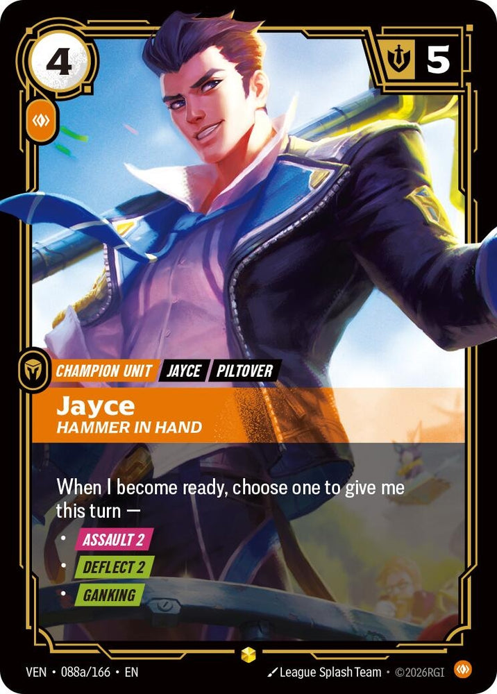 Image for Jayce, Hammer in Hand (Alternate Art) (088a/166) (VEN) - Riftbound: League of Legends Trading Card Game