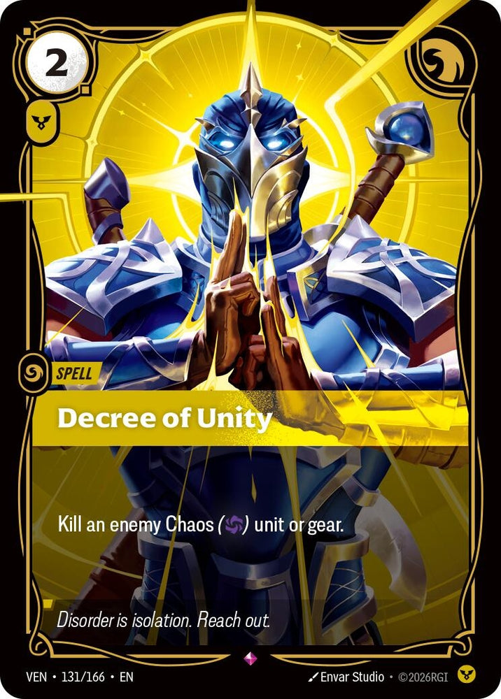Image for Decree of Unity (131/166) (VEN) - Riftbound: League of Legends Trading Card Game