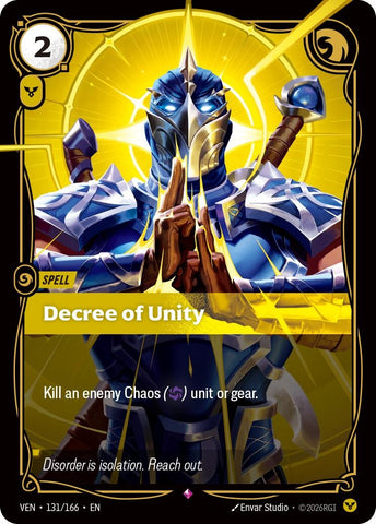 Image for Decree of Unity (131/166) (VEN) - Riftbound: League of Legends Trading Card Game