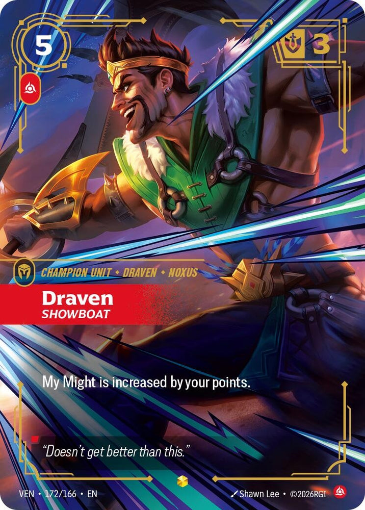 Image for Draven, Showboat (172/166) (VEN) - Riftbound: League of Legends Trading Card Game