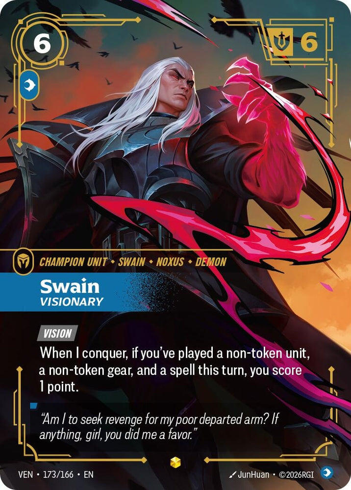 Image for Swain, Visionary (Overnumbered) (173/166) (VEN) - Riftbound: League of Legends Trading Card Game