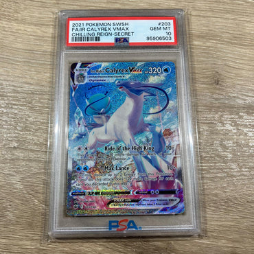 Ice Rider Calyrex VMAX - 203/198 - Alternate Art Secret Rare PSA 10 (95906503) Graded Card