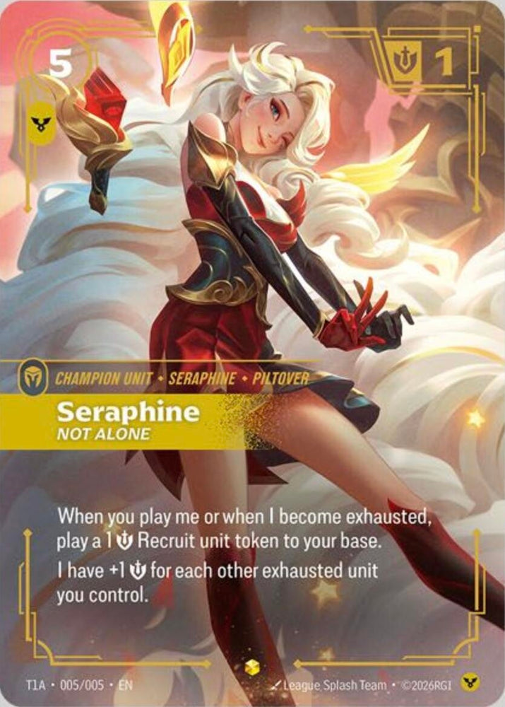 Image for Seraphine, Not Alone (T1 Worlds Champion Player Bundle) (T1A 005/005) (PR) - Riftbound: League of Legends Trading Card Game