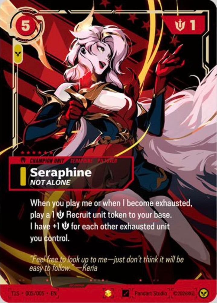 Image for Seraphine, Not Alone (T1 Worlds Champion Signature Edition Bundle) (T1S 005/005) (PR) - Riftbound: League of Legends Trading Card Game