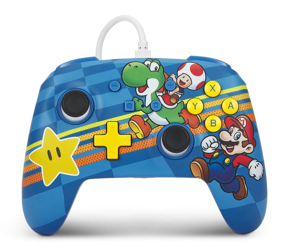 NSW - POWER A ENHANCED WIRED CONTROLLER SUPER MARIO MUSHROOM KINGDOM FRIENDS