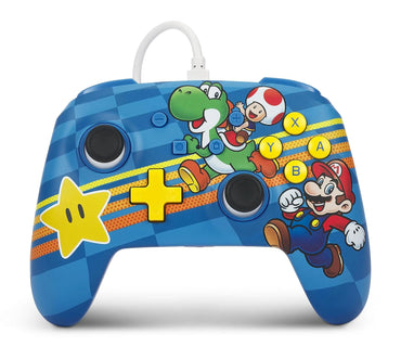 NSW - POWER A ENHANCED WIRED CONTROLLER SUPER MARIO MUSHROOM KINGDOM FRIENDS