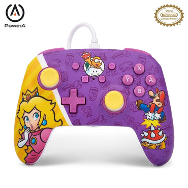 NSW - POWER A ENHANCED WIRED CONTROLLER SUPER MARIO PRINCESS PEACH BATTLE