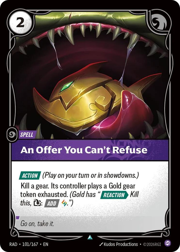 Image for An Offer You Can't Refuse (101/167) (RAD) - Riftbound: League of Legends Trading Card Game