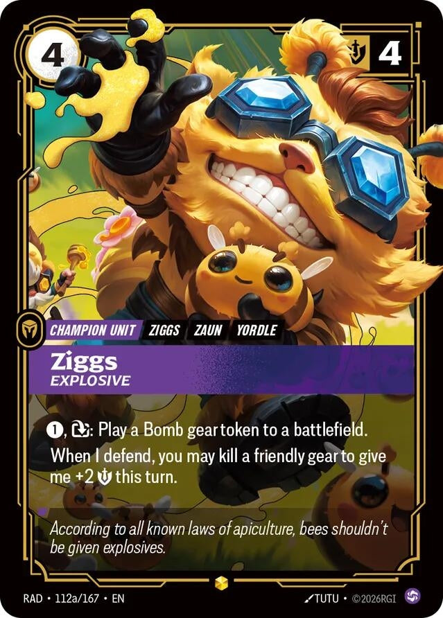 Image for Ziggs, Explosive (Alternate Art) (112a/167) (RAD) - Riftbound: League of Legends Trading Card Game