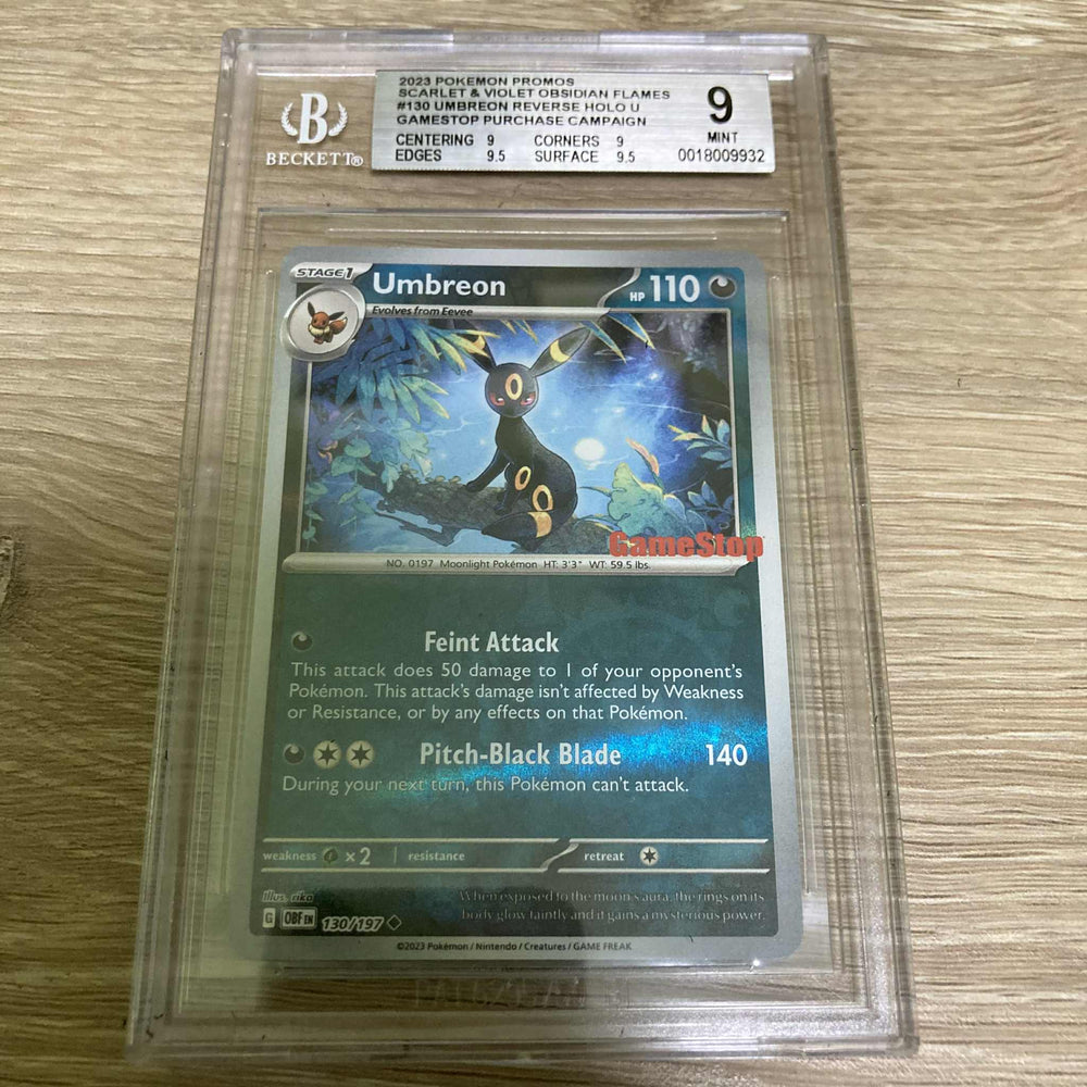 Umbreon (130/197) (GameStop Exclusive) [Scarlet & Violet: Black Star Promos] BGS 9 (0018009932) Graded Card