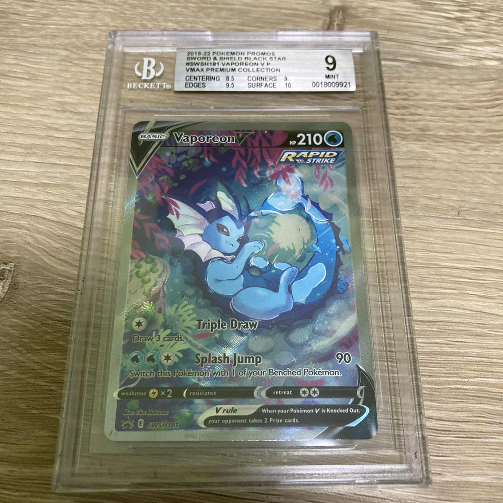 Vaporeon V (SWSH181) [Sword & Shield: Black Star Promos] BGS 9 (001800921) Graded Card