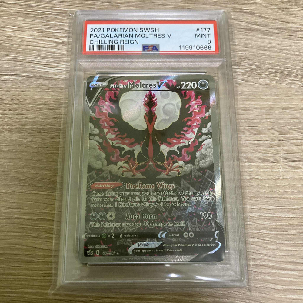 Galarian Moltres V (177/198) [Sword & Shield: Chilling Reign] PSA 9 (119910666) Graded Card