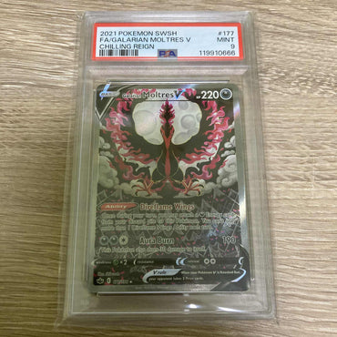 Galarian Moltres V (177/198) [Sword & Shield: Chilling Reign] PSA 9 (119910666) Graded Card